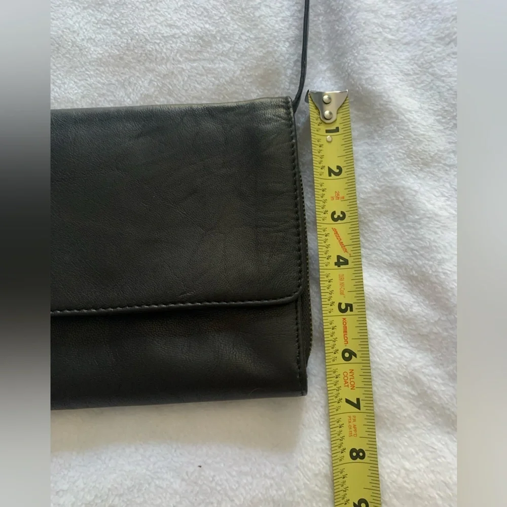 Rachel Roy Black Leather Crossbody Purse